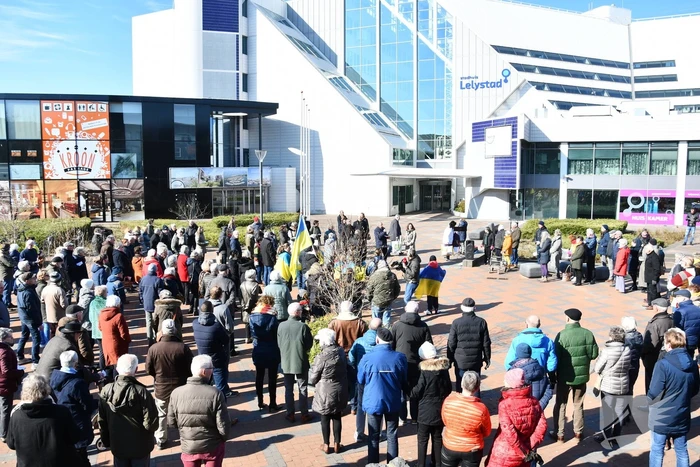 Manifestatie voor Oekraïne