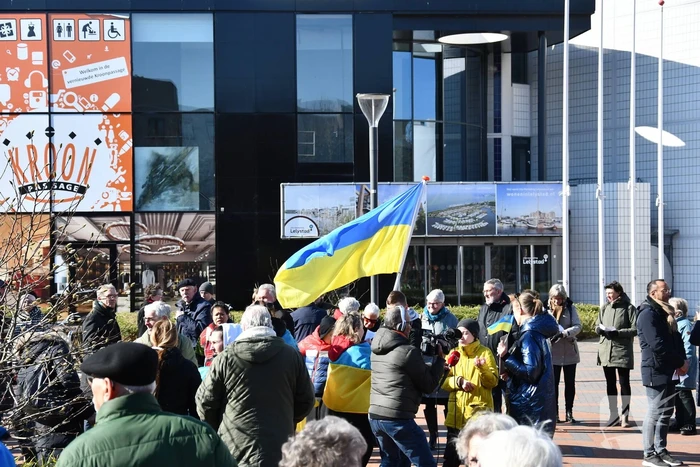 Manifestatie voor Oekraïne