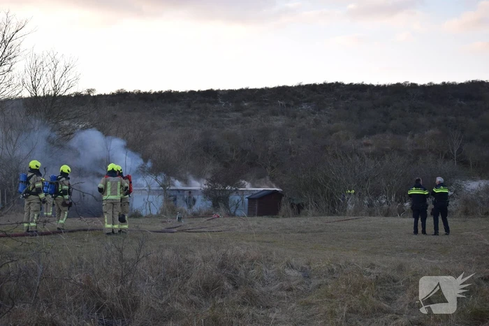 Stacaravan uitgebrand in duingebied