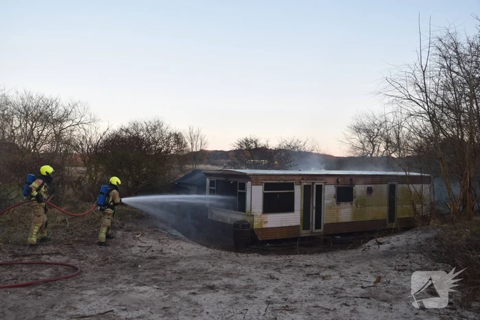 Stacaravan uitgebrand in duingebied