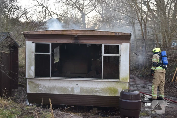 Stacaravan uitgebrand in duingebied