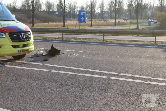 Inzittende bekneld na kettingbotsing
