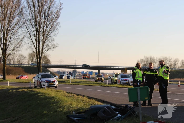 Inzittende bekneld na kettingbotsing