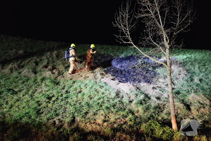 Buitenbrand in berm