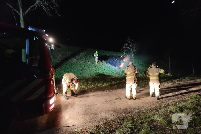 Buitenbrand in berm