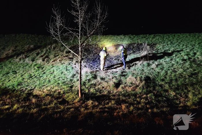 Buitenbrand in berm