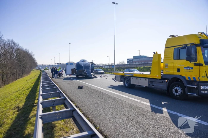 Enorme file door ongeval bij knooppunt Hoevelaken