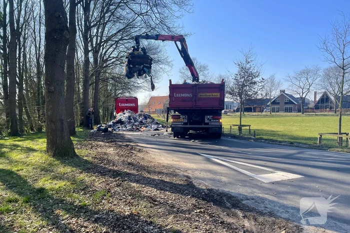 Brand in laadbak vuilniswagen snel ontdekt