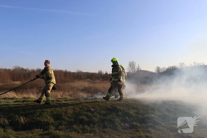 Stuk duin in brand