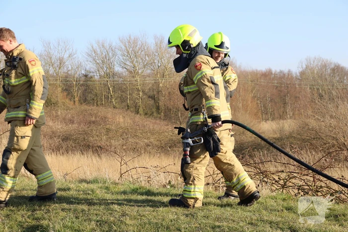Stuk duin in brand