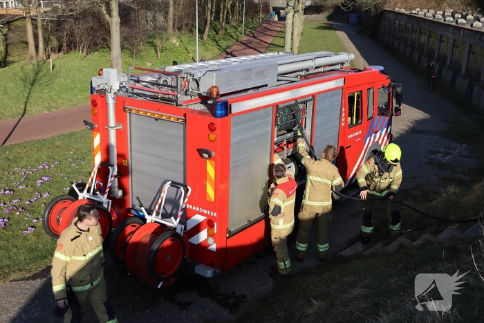 Stuk duin in brand