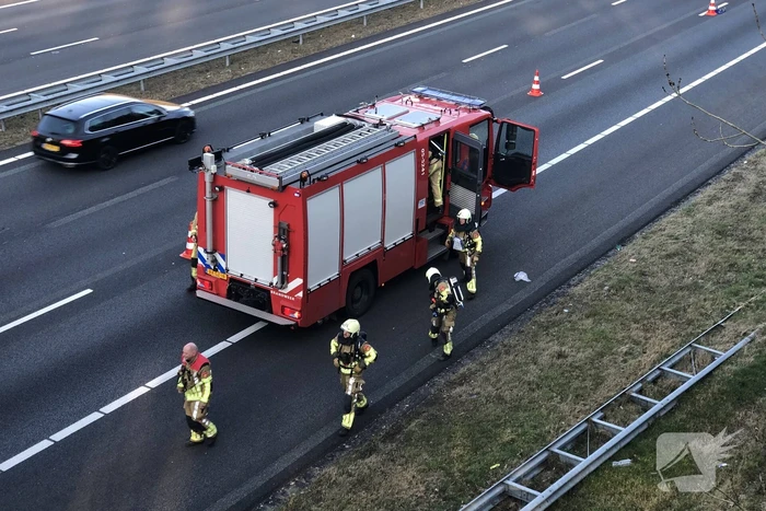 Vrachtwagen gekoeld na vastgelopen remmen