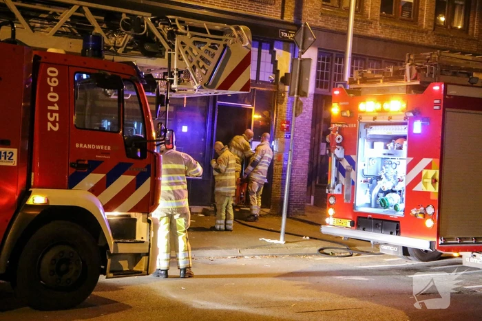 Rookontwikkeling vanwege brand in restaurant Tollius