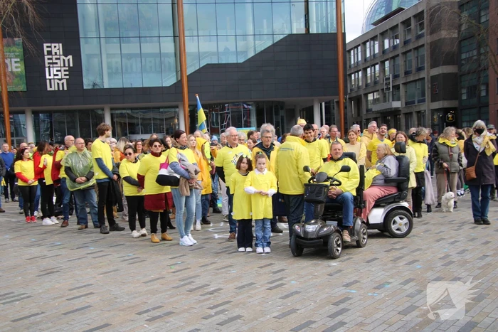 Vredesdemonstratie voor oorlog in Oekraïne