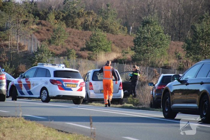 Auto's botsen nabij Ecoduct Treeker Wissel