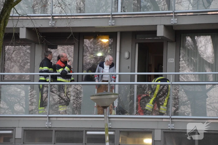 Flatwoning geventileerd na brand