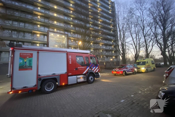 Flatwoning geventileerd na brand