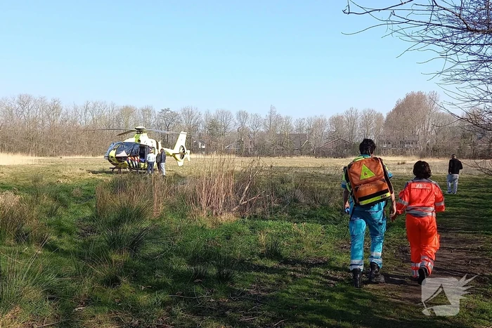 Traumahelikopter geland voor ongeval in woning