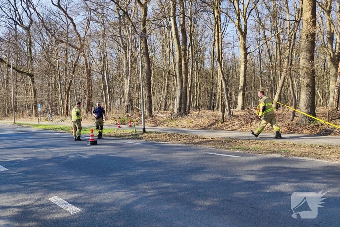 Brand in droog bosgebied