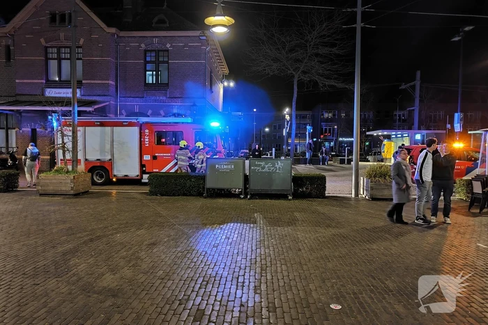 Grote brand boven cafe Railroad