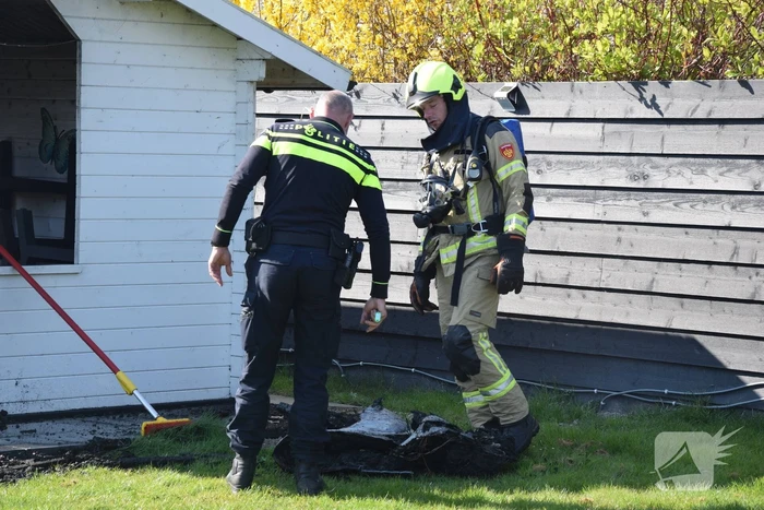 Veel schade vanwege brand in tuinhuis