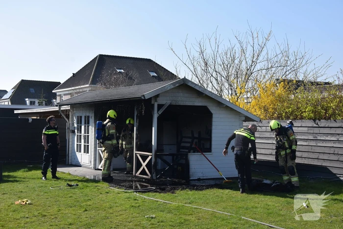Veel schade vanwege brand in tuinhuis