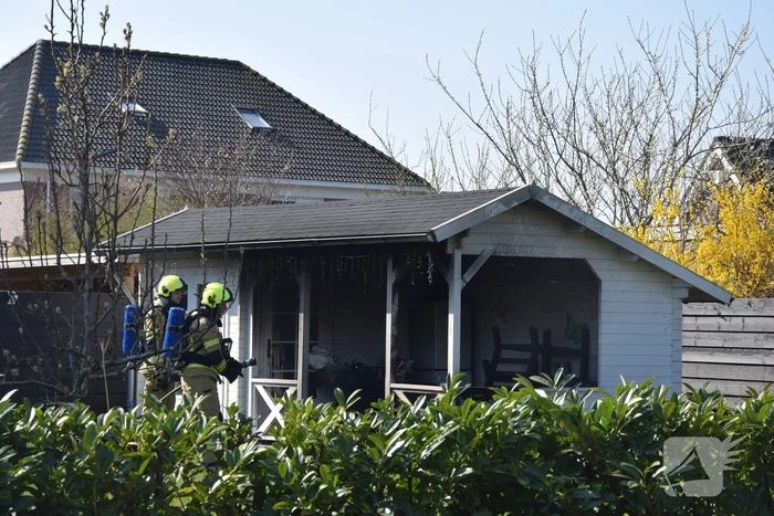 Veel schade vanwege brand in tuinhuis