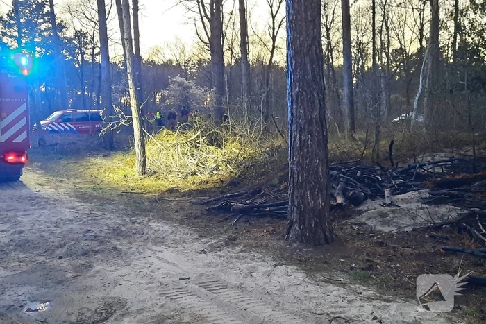 Brand in bosgebied