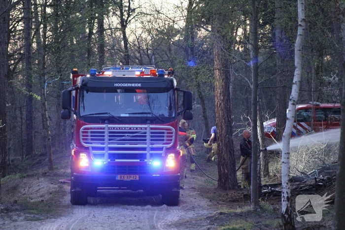 Brand in bosgebied