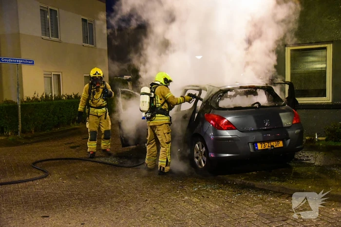 Auto brandt volledig uit