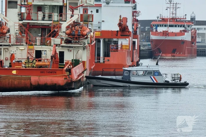 Brandstoflekkage van Offshore Supply Ship