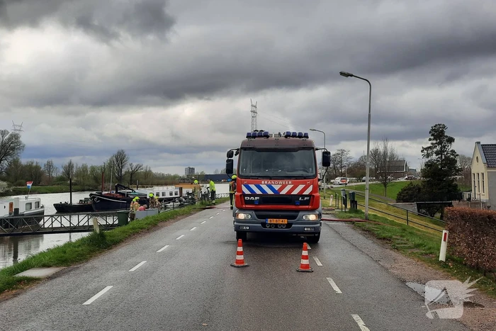 Weg afgesloten vanwege gaslekkage