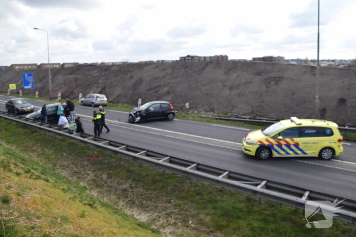 Veel schade bij kop-staart botsing