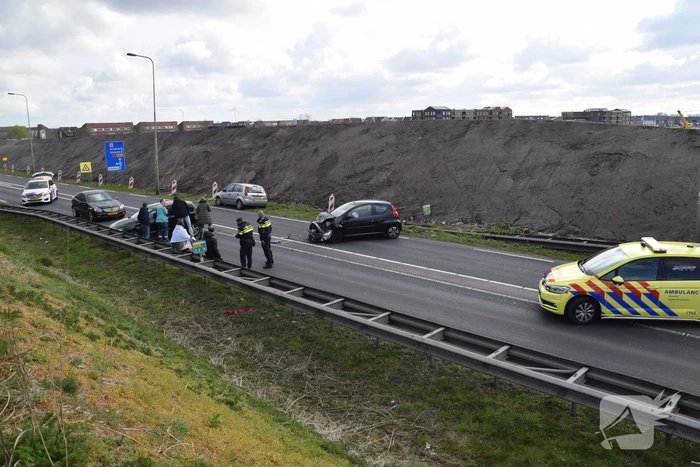 Veel schade bij kop-staart botsing