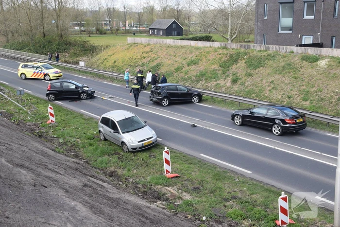 Veel schade bij kop-staart botsing