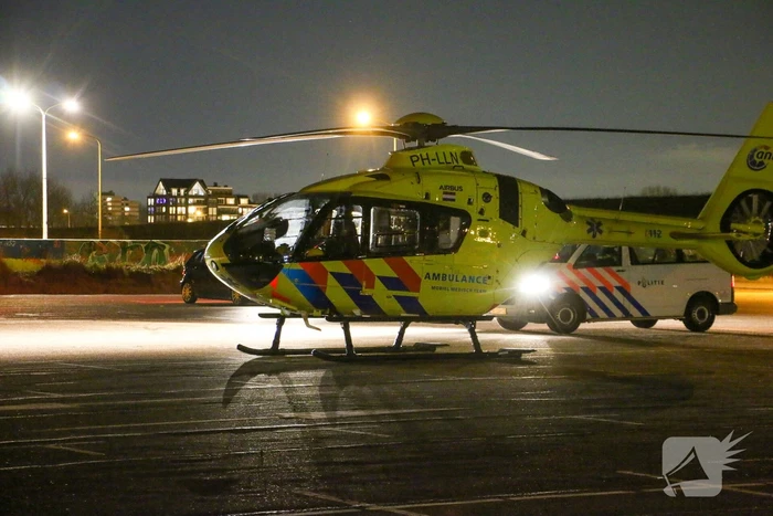 Traumahelikopter ingezet voor gewond persoon op straat