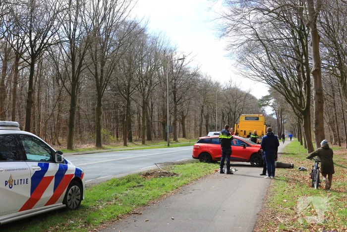 Flinke schade door botsing tegen lantaarnpaal