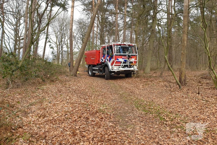 Rookontwikkeling vanwege brand in stuk bosschage