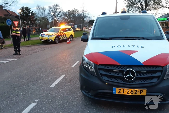 Fietser gewond bij botsing met auto