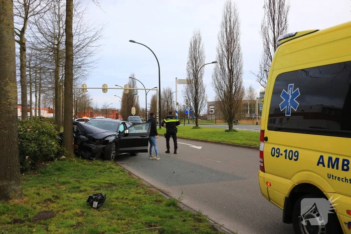 Auto vliegt uit de bocht en botst op boom