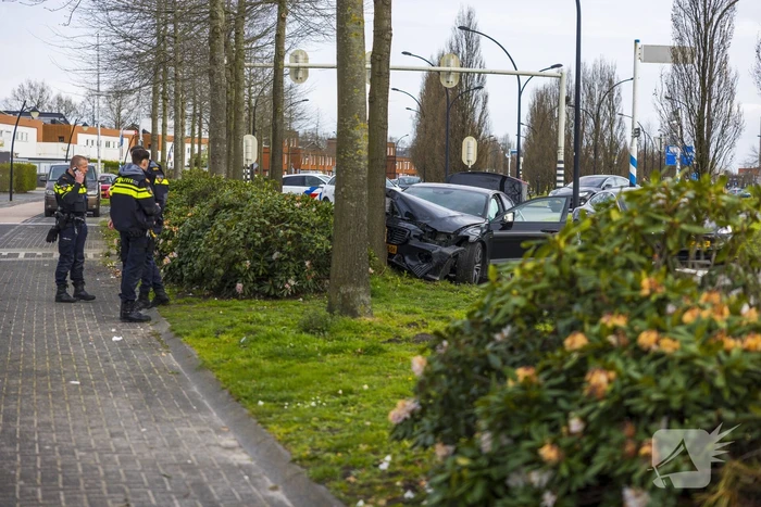 Auto vliegt uit de bocht en botst op boom