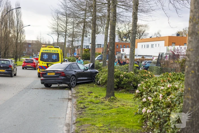 Auto vliegt uit de bocht en botst op boom