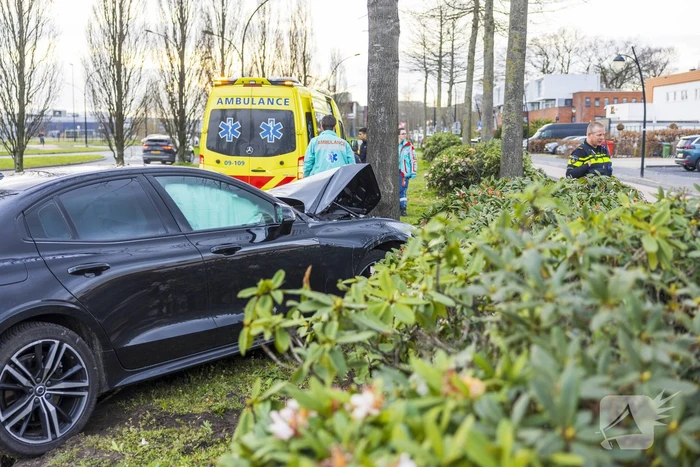 Auto vliegt uit de bocht en botst op boom