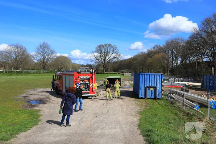 Brand in container vol asbest