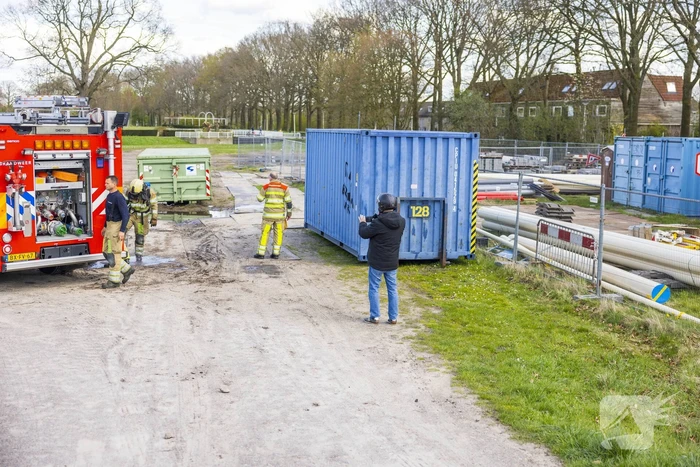 Brand in container vol asbest