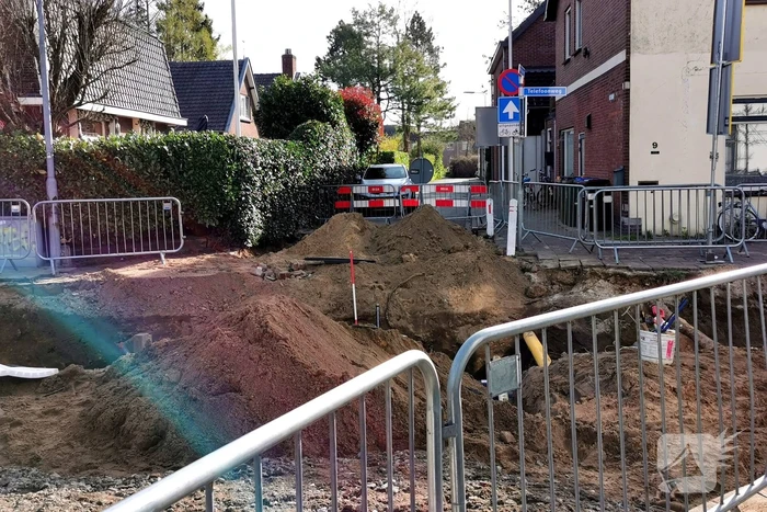 Gasleiding geraakt bij graafwerkzaamheden