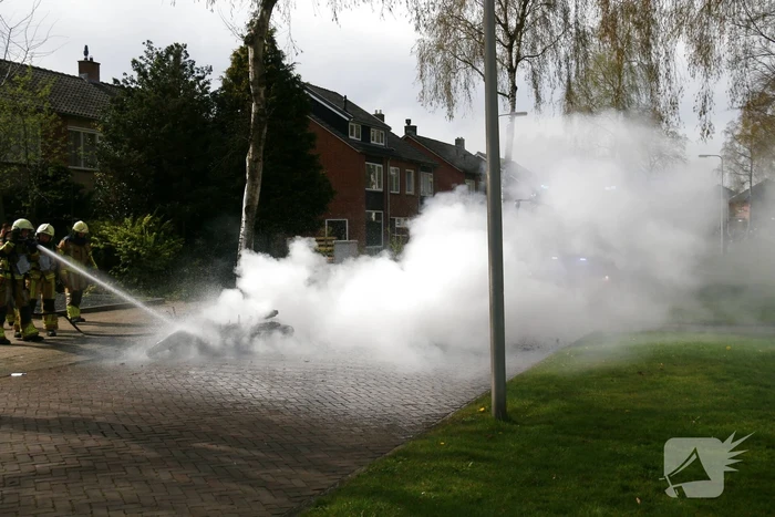 Motor gaat in vlammen op