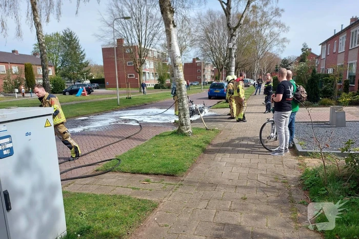 Motor gaat in vlammen op