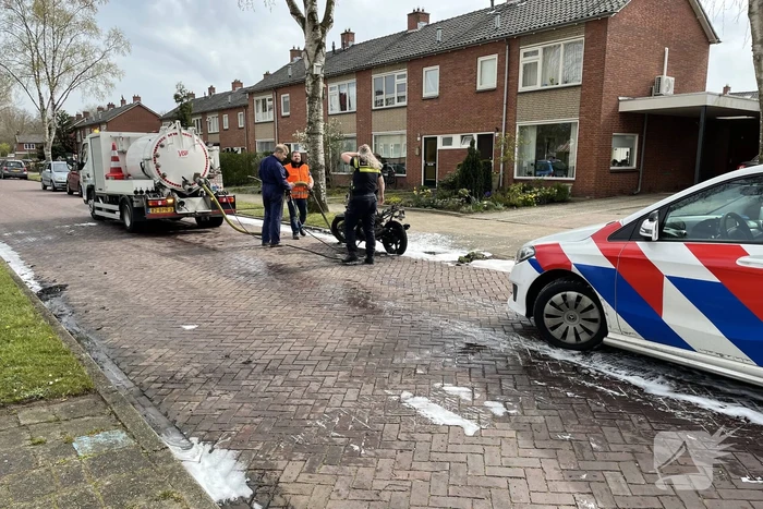 Motor gaat in vlammen op