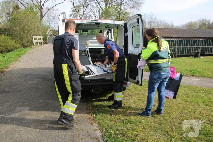 Ree door brandweer gered uit schiphuis